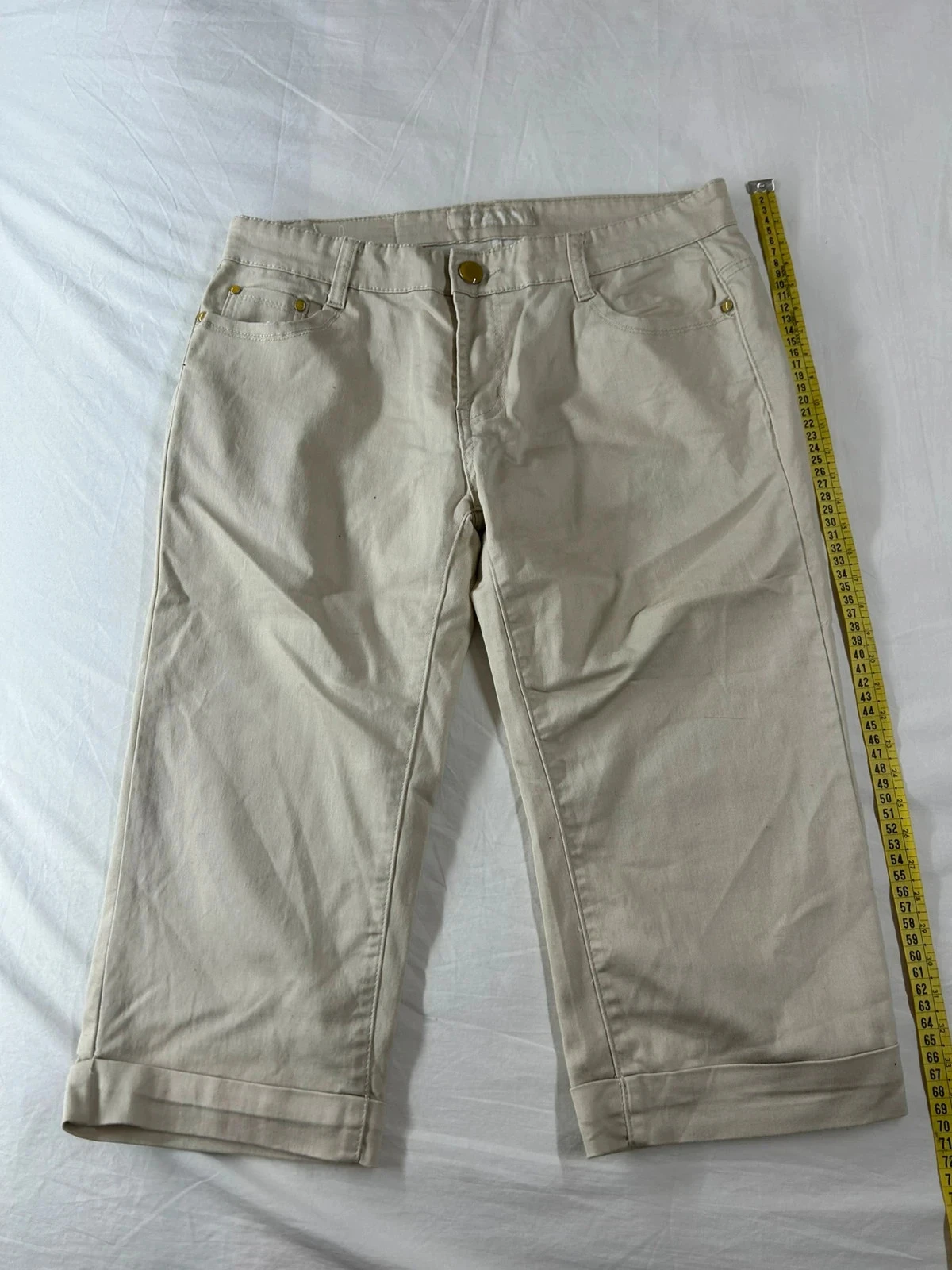 Jean court blanc crème vintage bs jeans